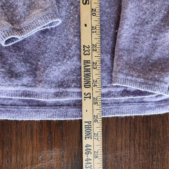 Max Studio 100% Cashmere purple cowl neck pull-over sweater L - Picture 6 of 11